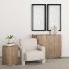 Mercana Terra Fluted Light Brown Wood 2-Door Accent Cabinet 