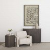 Mercana Terra Fluted Dark Brown Wood 2-Door Accent Cabinet 
