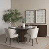 Mercana Terra Dark Brown Wood Fluted Sideboard