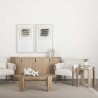 Mercana Terra 60L x 60W x 30H Wood Round Fluted Dining Table