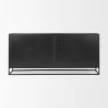 Mercana Sloan 80.0L x 17.0W x 36.0H Black Wood With Black Metal Frame Sideboard Front - Mercana Sloan 80.0L x 17.0W x 36.0H Black Wood With Black Metal Frame Sideboard Front