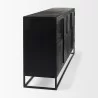 Mercana Sloan 80.0L x 17.0W x 36.0H Black Wood With Black Metal Frame Sideboard 2 - Mercana Sloan 80.0L x 17.0W x 36.0H Black Wood With Black Metal Frame Sideboard 2