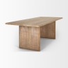 Mercana Grier 84L Light Brown Wood w/ Cane Dining Table Side