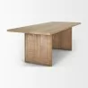 Mercana Grier 84L Light Brown Wood w/ Cane Dining Table Side - Mercana Grier 84L Light Brown Wood w/ Cane Dining Table Side