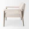 Mercana Palisades Cream Upholstery With Solid Wood Accent Chair Side
