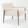 Mercana Palisades Cream Upholstery With Solid Wood Accent Chair 3