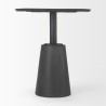 Mercana Maxwell 32" Round Black-Brown Wood With Black Metal Pedestal Bistro Table Front