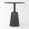 Mercana Maxwell 32" Round Black-Brown Wood With Black Metal Pedestal Bistro Table Front - Mercana Maxwell 32" Round Black-Brown Wood With Black Metal Pedestal Bistro Table Front