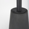 Mercana Maxwell 32" Round Black-Brown Wood With Black Metal Pedestal Bistro Table Bottom