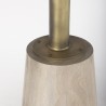 Mercana Maxwell 32" Round Light Golden Wood With Black Metal Pedestal Bistro Table 3