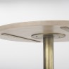 Mercana Maxwell 32" Round Light Golden Wood With Black Metal Pedestal Bistro Table Front Bottom