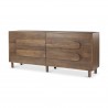 Mercana Astrid Medium Brown Solid Wood 6 Drawer Sideboard 1