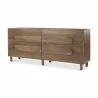 Mercana Astrid Medium Brown Solid Wood 6 Drawer Sideboard 1 - Mercana Astrid Medium Brown Solid Wood 6 Drawer Sideboard 1