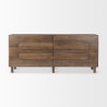 Mercana Astrid Medium Brown Solid Wood 6 Drawer Sideboard Front