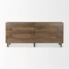 Mercana Astrid Medium Brown Solid Wood 6 Drawer Sideboard Front - Mercana Astrid Medium Brown Solid Wood 6 Drawer Sideboard Front
