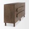 Mercana Astrid Medium Brown Solid Wood 6 Drawer Sideboard 2