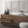 Mercana Astrid Medium Brown Solid Wood 6 Drawer Sideboard