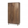 Mercana Astrid 36.0L x 17.0W x 70.0H Medium Brown Solid Wood Armoire 1