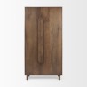 Mercana Astrid 36.0L x 17.0W x 70.0H Medium Brown Solid Wood Armoire Front