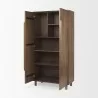 Mercana Astrid 36.0L x 17.0W x 70.0H Medium Brown Solid Wood Armoire Open - Mercana Astrid 36.0L x 17.0W x 70.0H Medium Brown Solid Wood Armoire Open