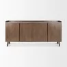 Mercana Lillie Medium Brown Wood 4 Door Tray Top Sideboard - Mercana Lillie Medium Brown Wood 4 Door Tray Top Sideboard