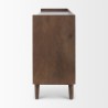 Mercana Lillie Medium Brown Wood 4 Door Tray Top Sideboard Side