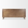Mercana Lillie Medium Brown Wood 4 Door Tray Top Sideboard Back
