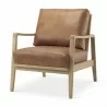 Mercana Raeleigh Tan Faux Leather Accent Chair - Mercana Raeleigh Tan Faux Leather Accent Chair