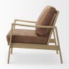 Mercana Raeleigh Tan Faux Leather Accent Chair Side