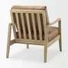Mercana Raeleigh Tan Faux Leather Accent Chair Back - Mercana Raeleigh Tan Faux Leather Accent Chair Back