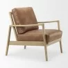 Mercana Raeleigh Tan Faux Leather Accent Chair Other Side - Mercana Raeleigh Tan Faux Leather Accent Chair Other Side