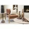 Mercana Raeleigh Tan Faux Leather Accent Chair - Mercana Raeleigh Tan Faux Leather Accent Chair