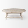 Mercana Rosie 48.0L x 48.0W x 16.0H Round Blonde Wood Coffee Table Front
