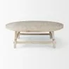 Mercana Rosie 48.0L x 48.0W x 16.0H Round Blonde Wood Coffee Table Front - Mercana Rosie 48.0L x 48.0W x 16.0H Round Blonde Wood Coffee Table Front