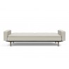 Innovation Living Dublexo Sofa With Arms in Mixed Dance Natural - Front and Fully Folded - Innovation Living Dublexo Sofa With Arms in Mixed Dance Natural - Front and Fully Folded