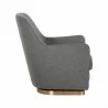 Sunpan Marcela Swivel Lounge Chair - Belfast Koala Grey - Side Angle - Sunpan Marcela Swivel Lounge Chair - Belfast Koala Grey - Side Angle
