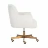 Sunpan Karina Office Chair Copenhagen White - Side Angle - Sunpan Karina Office Chair Copenhagen White - Side Angle