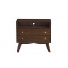 Alpine Furniture Flynn Large Nightstand, Walnut - Front Angle