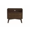 Alpine Furniture Flynn Large Nightstand, Walnut - Front Angle - Alpine Furniture Flynn Large Nightstand, Walnut - Front Angle