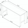 Manhattan Comfort Fortress 72.4" Natural Wood and Steel Garage Table