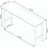 Manhattan Comfort Fortress 72.4" Natural Wood and Steel Garage Table - Manhattan Comfort Fortress 72.4" Natural Wood and Steel Garage Table