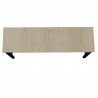 Manhattan Comfort Fortress 72.4" Natural Wood and Steel Garage Table in Charcoal Grey Top