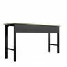 Manhattan Comfort Fortress 72.4" Natural Wood and Steel Garage Table in Charcoal Grey Back - Manhattan Comfort Fortress 72.4" Natural Wood and Steel Garage Table in Charcoal Grey Back