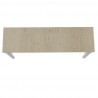 Manhattan Comfort Fortress 72.4" Natural Wood and Steel Garage Table in White Top