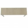 Manhattan Comfort Fortress 72.4" Natural Wood and Steel Garage Table in White Top - Manhattan Comfort Fortress 72.4" Natural Wood and Steel Garage Table in White Top