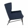 Sunpan Kasen Lounge Chair Belfast Heather Navy - Side Angle - Sunpan Kasen Lounge Chair Belfast Heather Navy - Side Angle