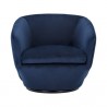 Sunpan Treviso Swivel Lounge Chair in Metropolis Blue - Front View