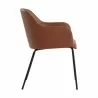 Sunpan Hensley Dining Armchair in Hazelnut - Side Angle - Sunpan Hensley Dining Armchair in Hazelnut - Side Angle
