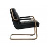 Sunpan Lincoln Lounge Chair in Vintage Black - Side Angle