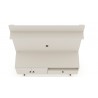 Manhattan Comfort Tribeca 53.94 Mid-Century Modern TV Stand and Panel with Media and Display Shelves in Off White Top